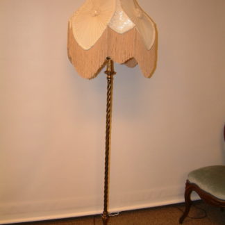 Ornate Floor Lamp Fringed Shade