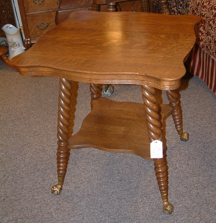 Fancy Glass Ball & Clawfoot Parlor Table