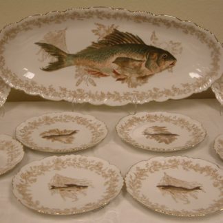 Limoges T & V China Fish Set  SOLD