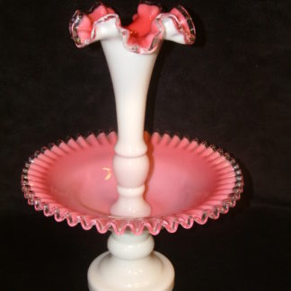 Rare Large Peachblow Peach Crest Epergne