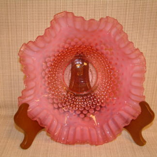 Fenton Cranberry Hobnail Brides Bowl