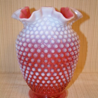 Fenton Cranberry Hobnail Tall Vase