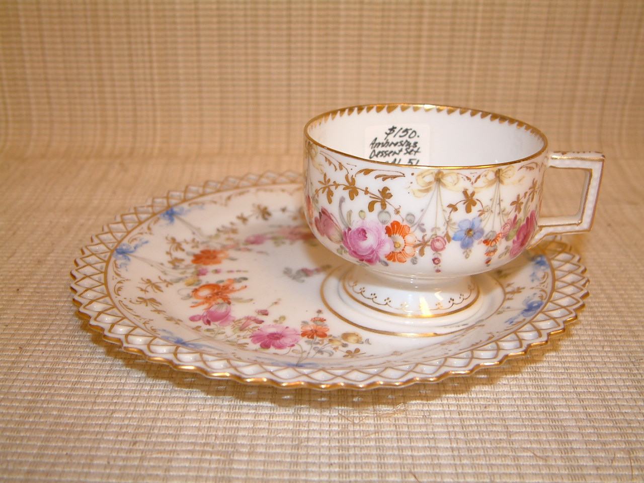 Dresden Ambrosius Lamm Demitasse Dessert Set SOLD