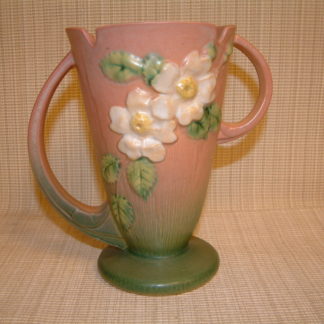 Roseville White Rose Vase