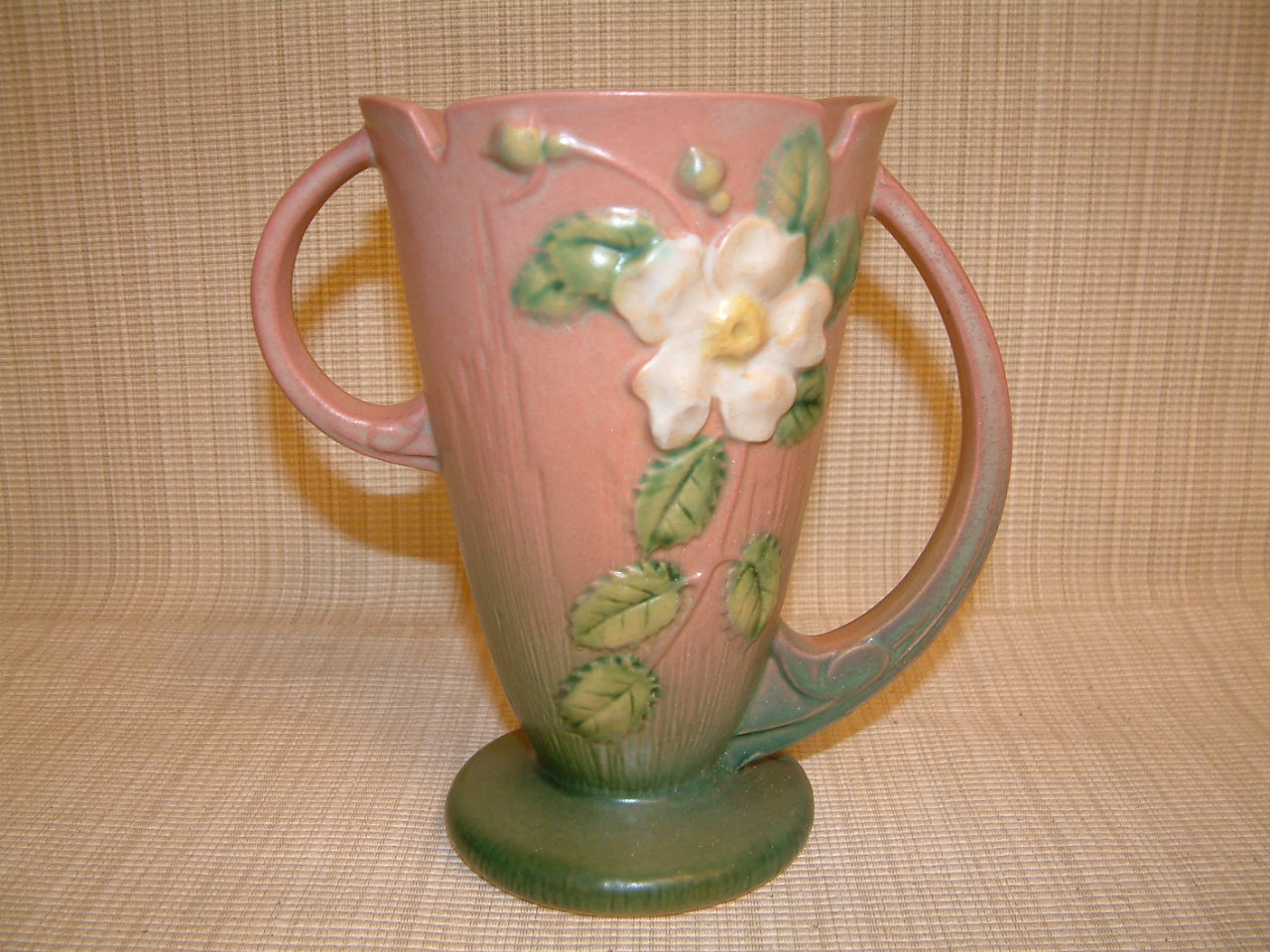 Roseville White Rose Vase - Image 4