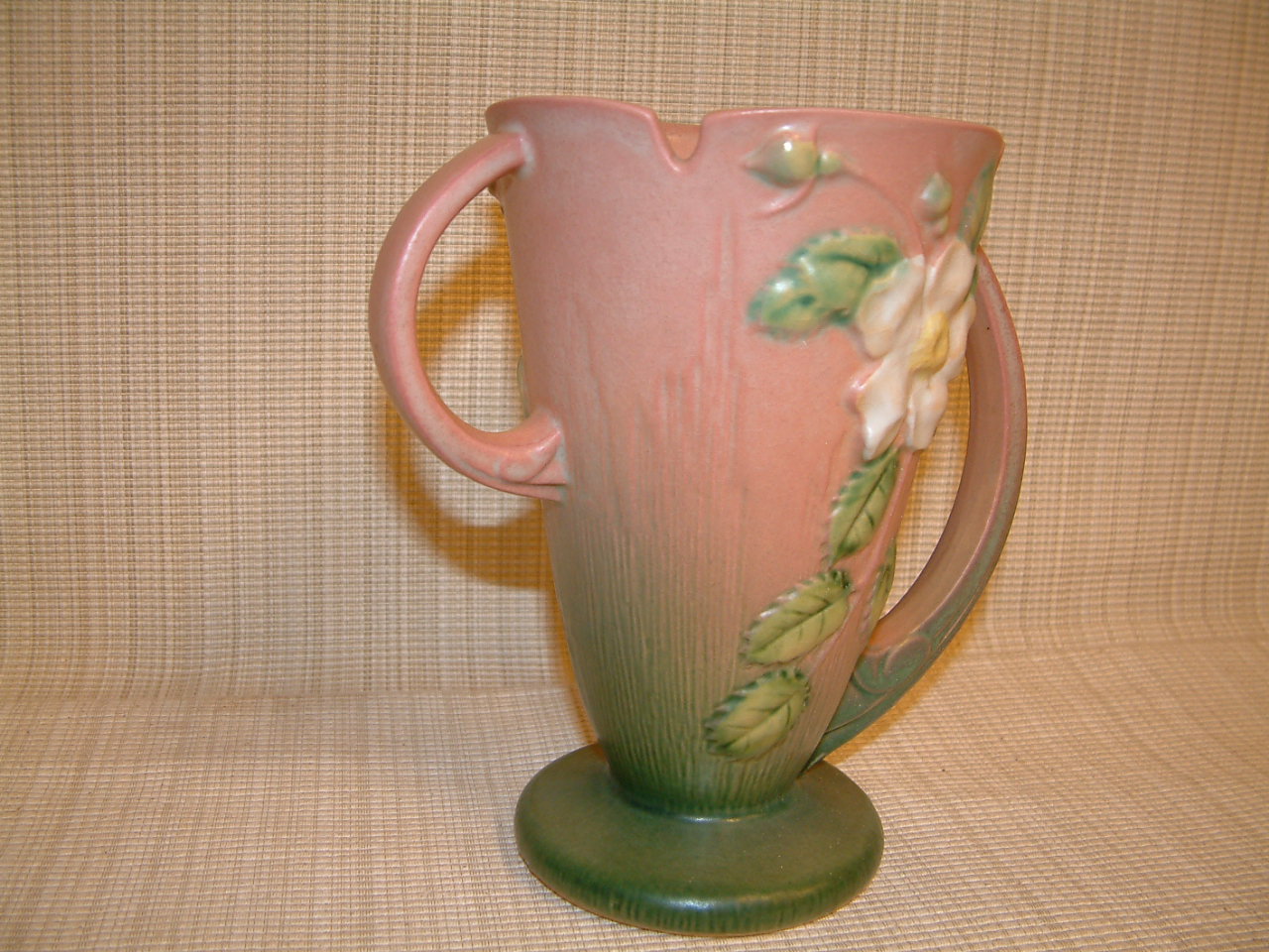 Roseville White Rose Vase - Image 6