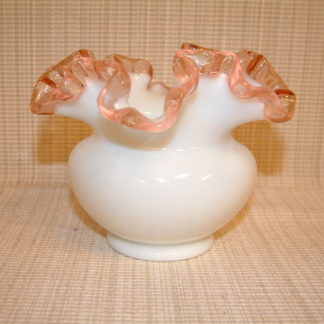 Fenton Rose Crest Rose Bowl