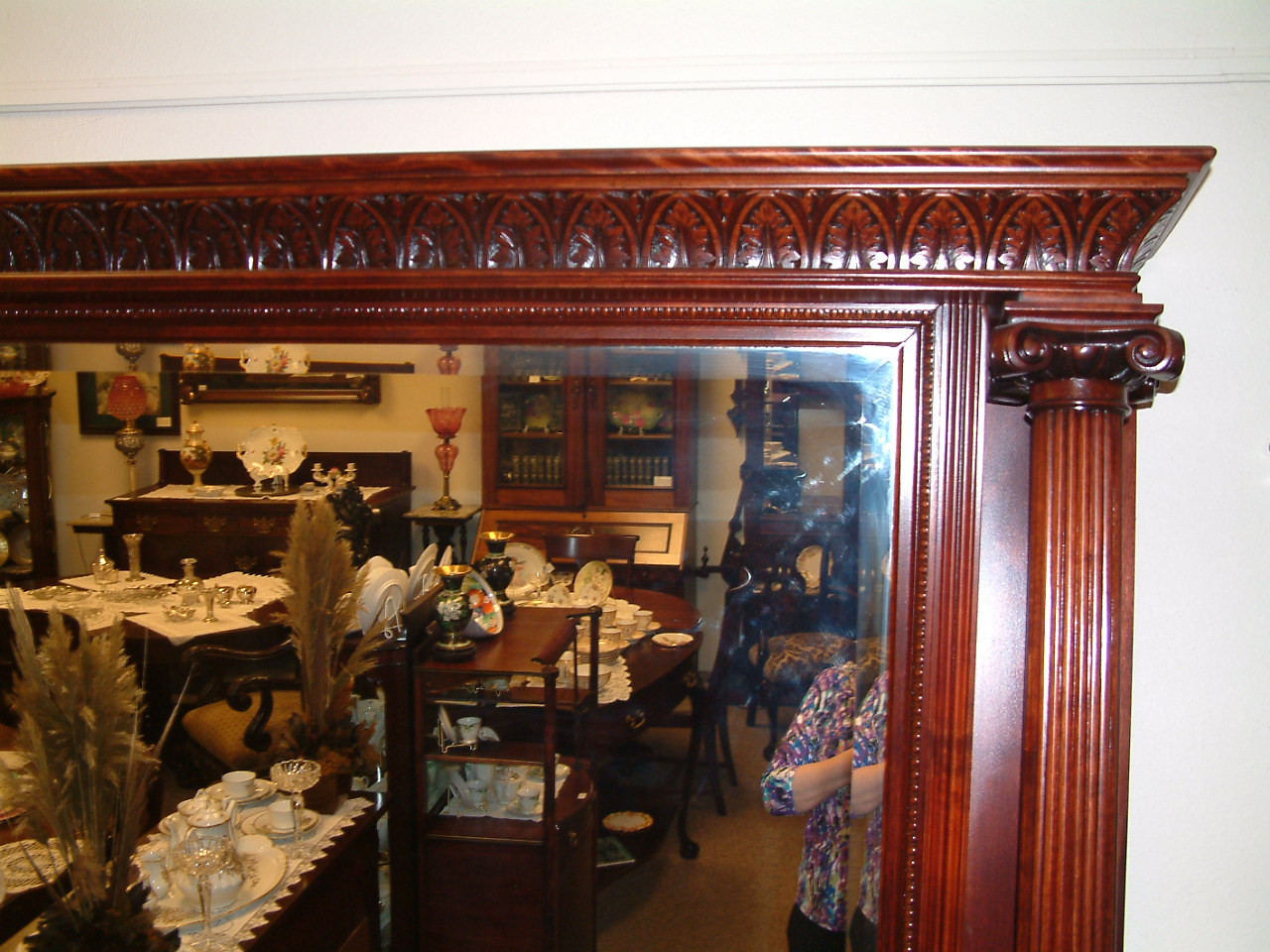Mahogany Fancy Victorian Tall Mantel - Image 2