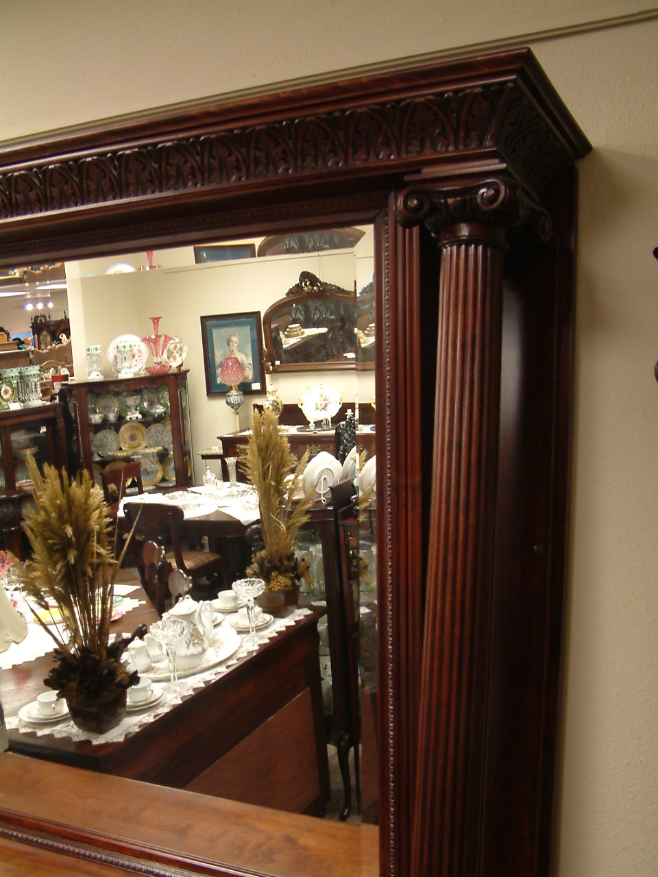 Mahogany Fancy Victorian Tall Mantel - Image 4