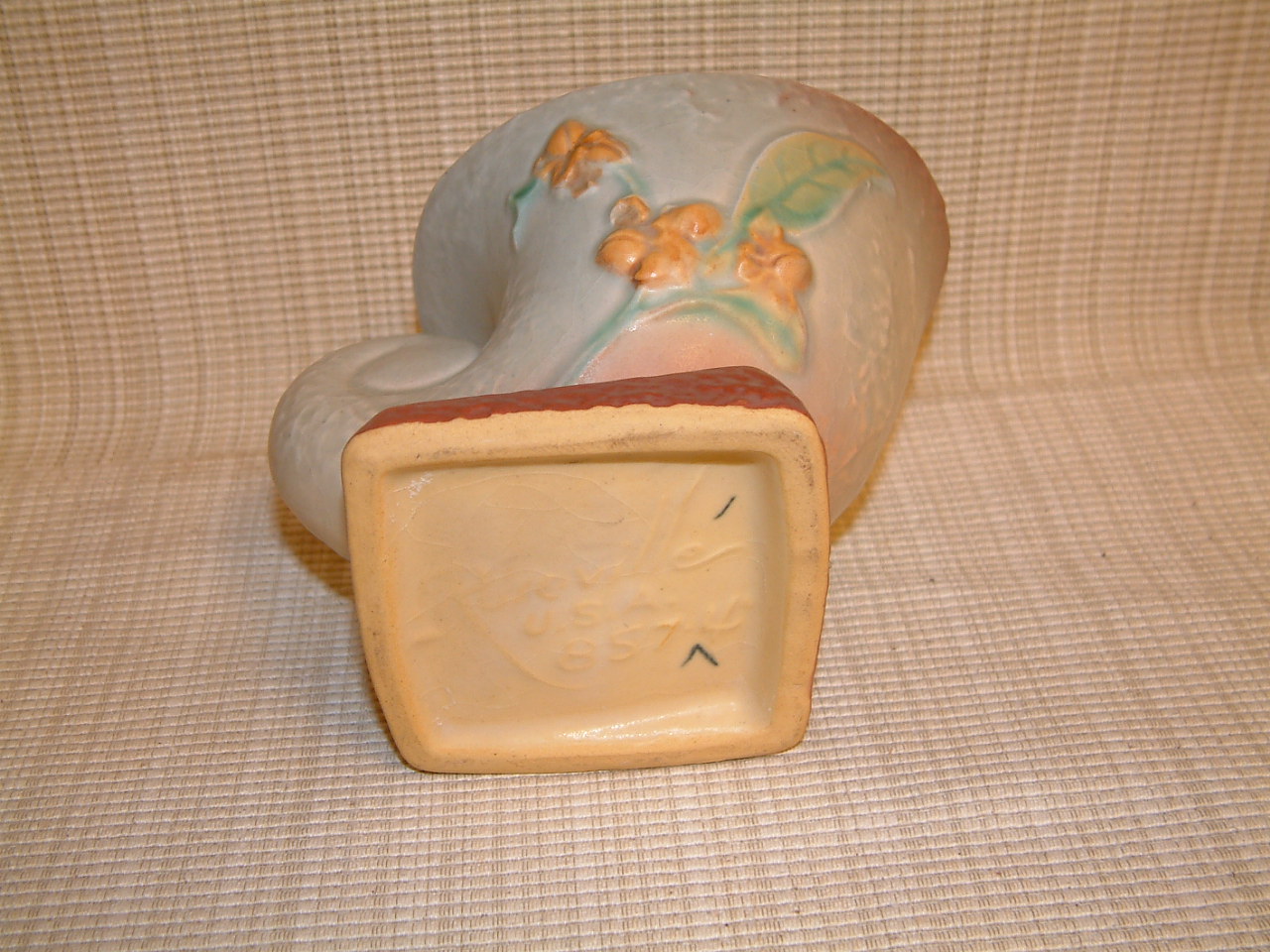 Roseville Bittersweet Small Cornucopia Vase - Image 7