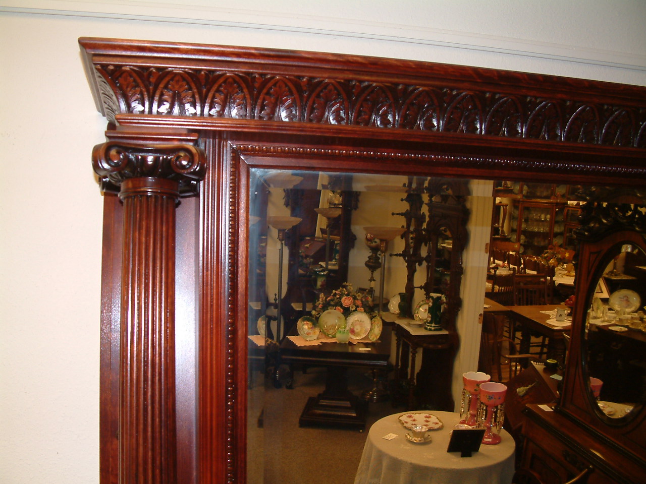 Mahogany Fancy Victorian Tall Mantel - Image 7