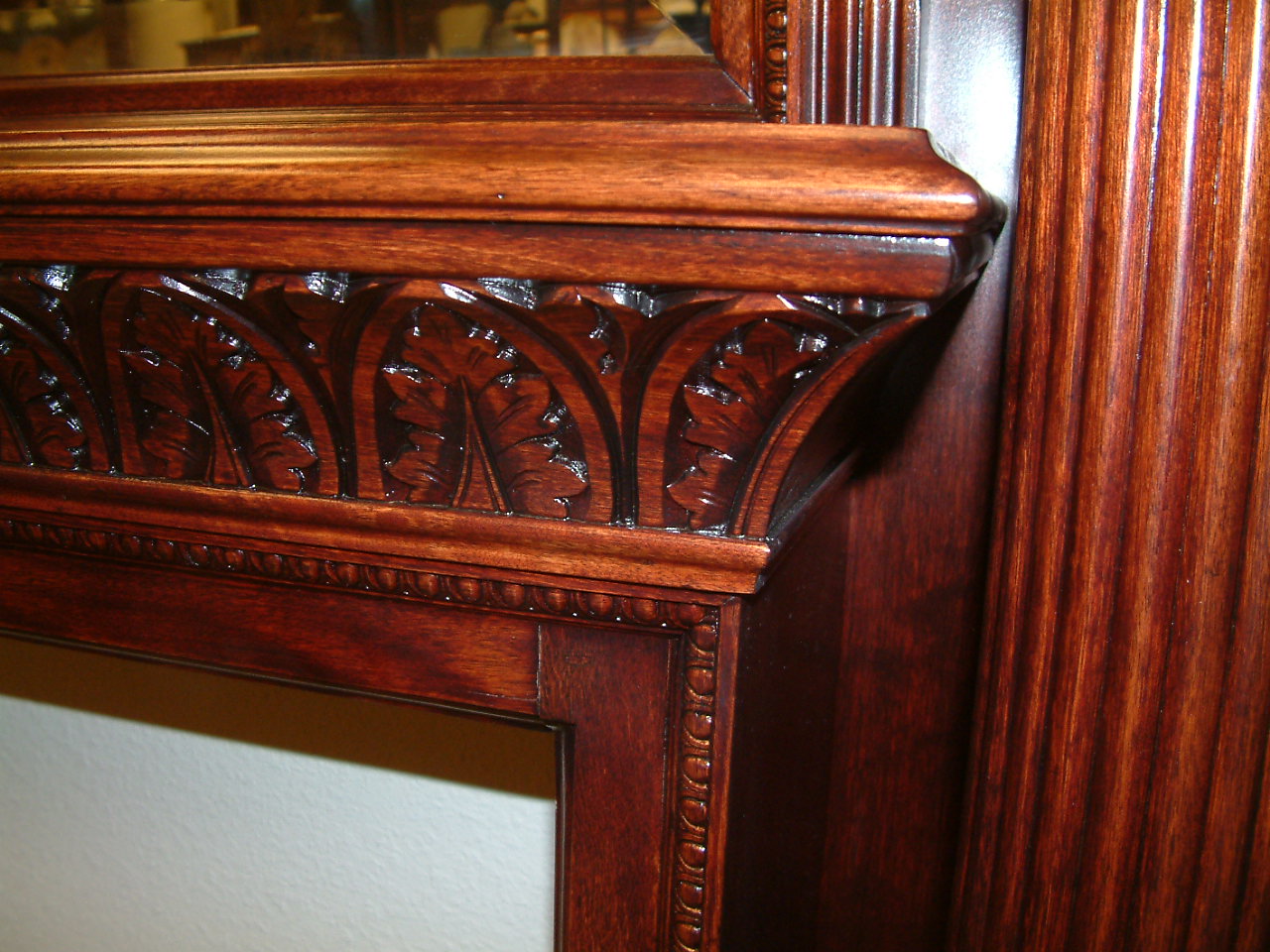 Mahogany Fancy Victorian Tall Mantel - Image 8