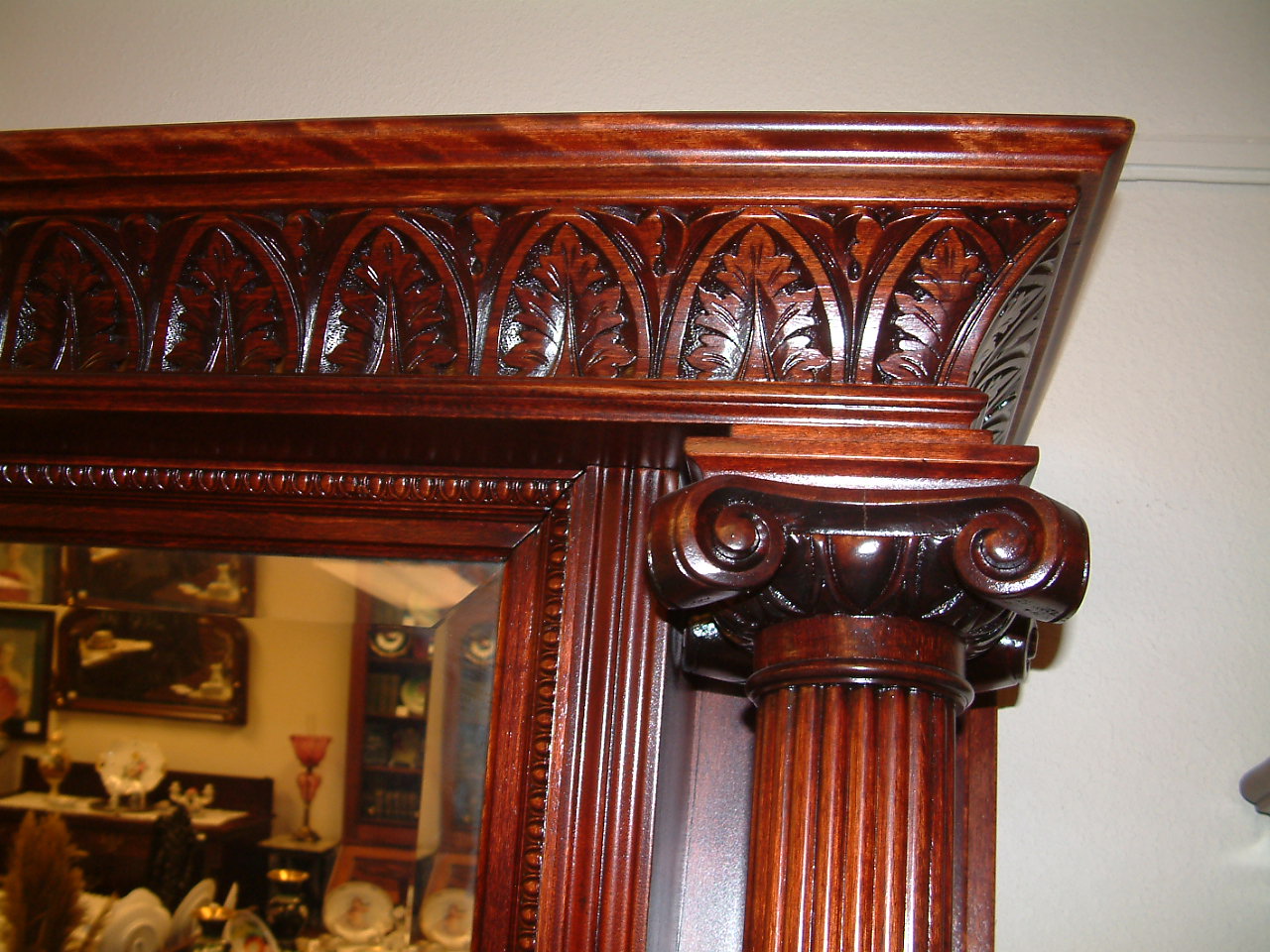 Mahogany Fancy Victorian Tall Mantel - Image 9