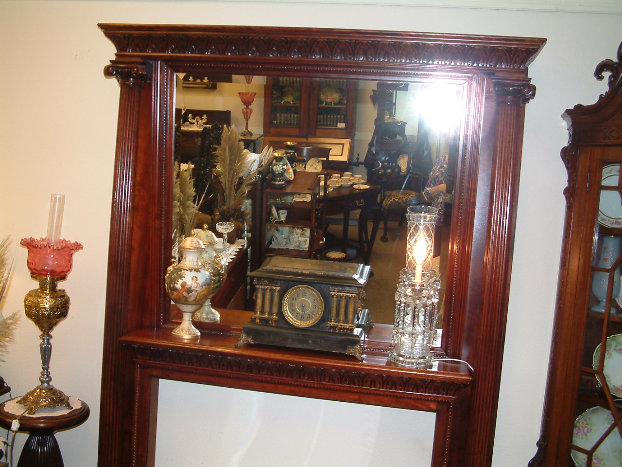 Mahogany Fancy Victorian Tall Mantel - Image 12