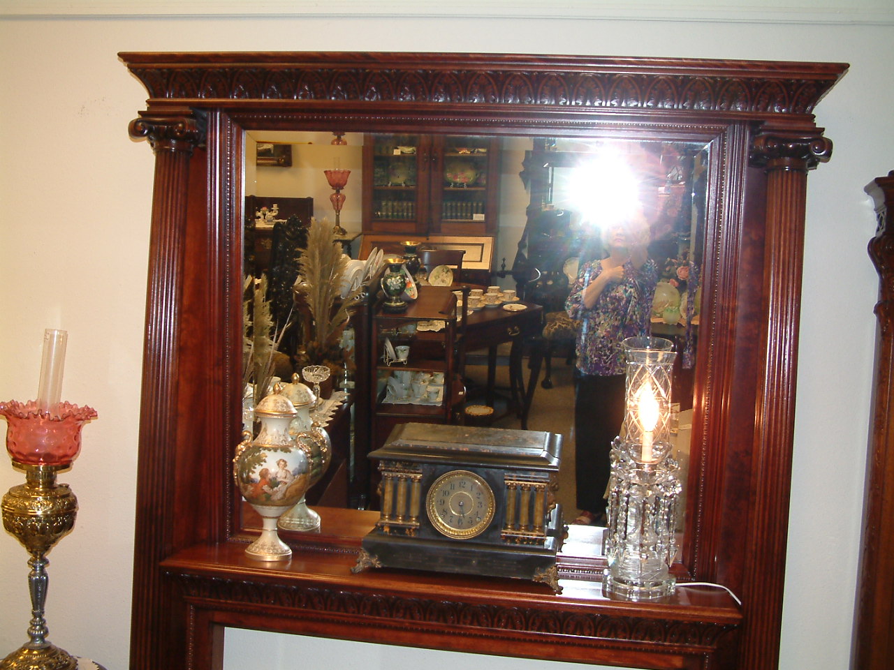 Mahogany Fancy Victorian Tall Mantel - Image 13