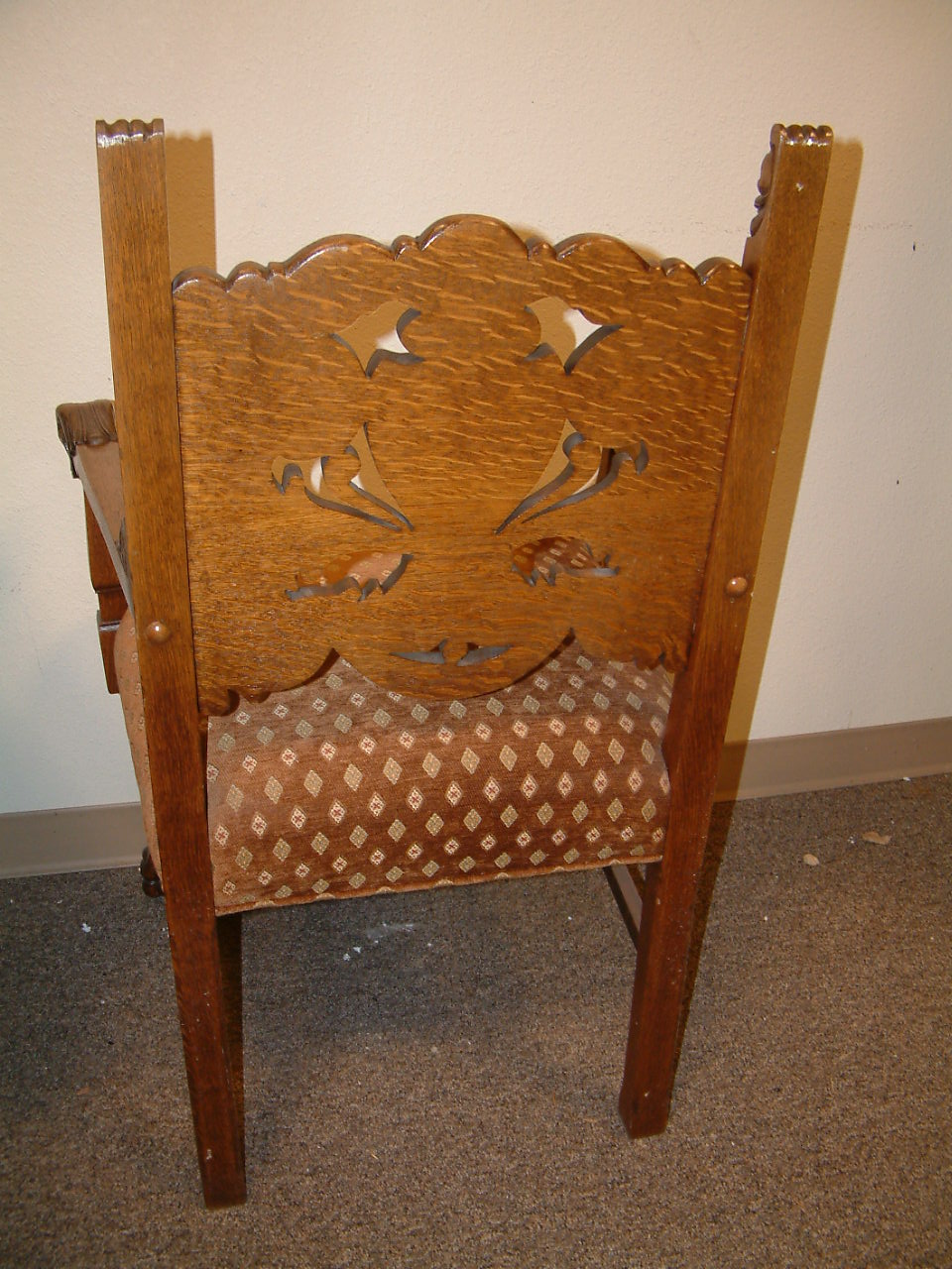 Horner Oak Griffin Chairs Pierce Carved Set of 6 SOLD - Image 6