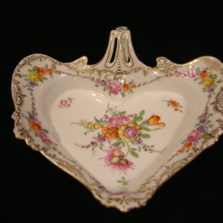 Dresden Franziska Hirsch Handled Heart Shaped Nappy   SOLD