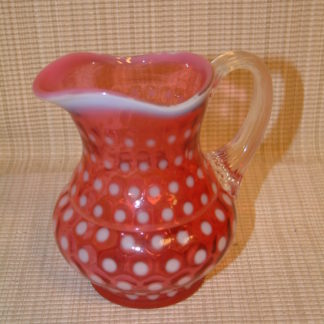 Fenton Cranberry Polka Dot Creamer
