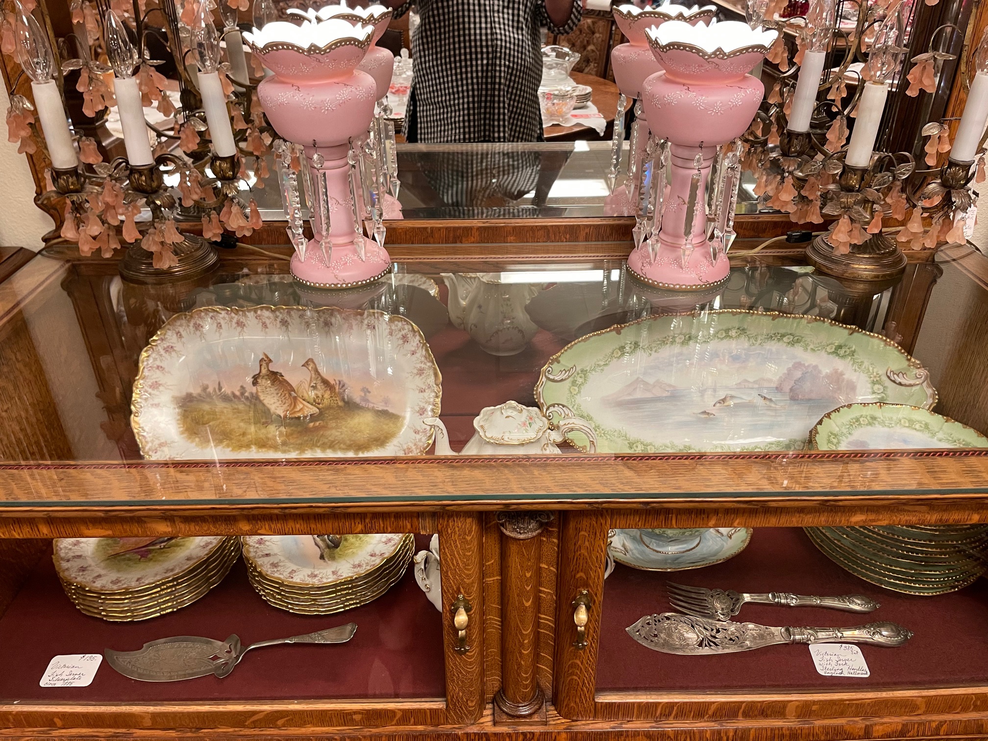 Oak Buffet Silver Server SOLD - Image 4