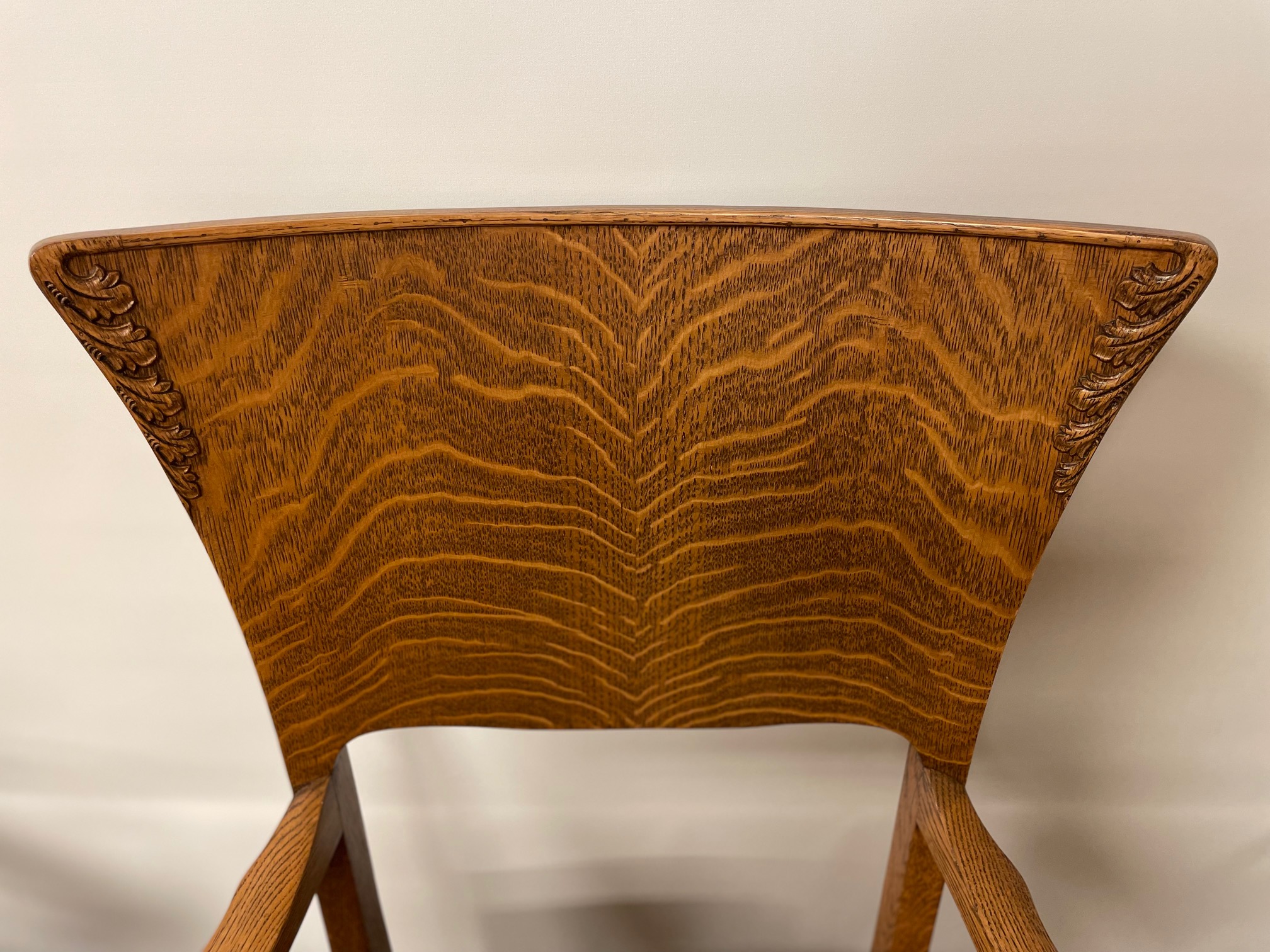 Quartersawn Oak Arm Chairs - Image 5