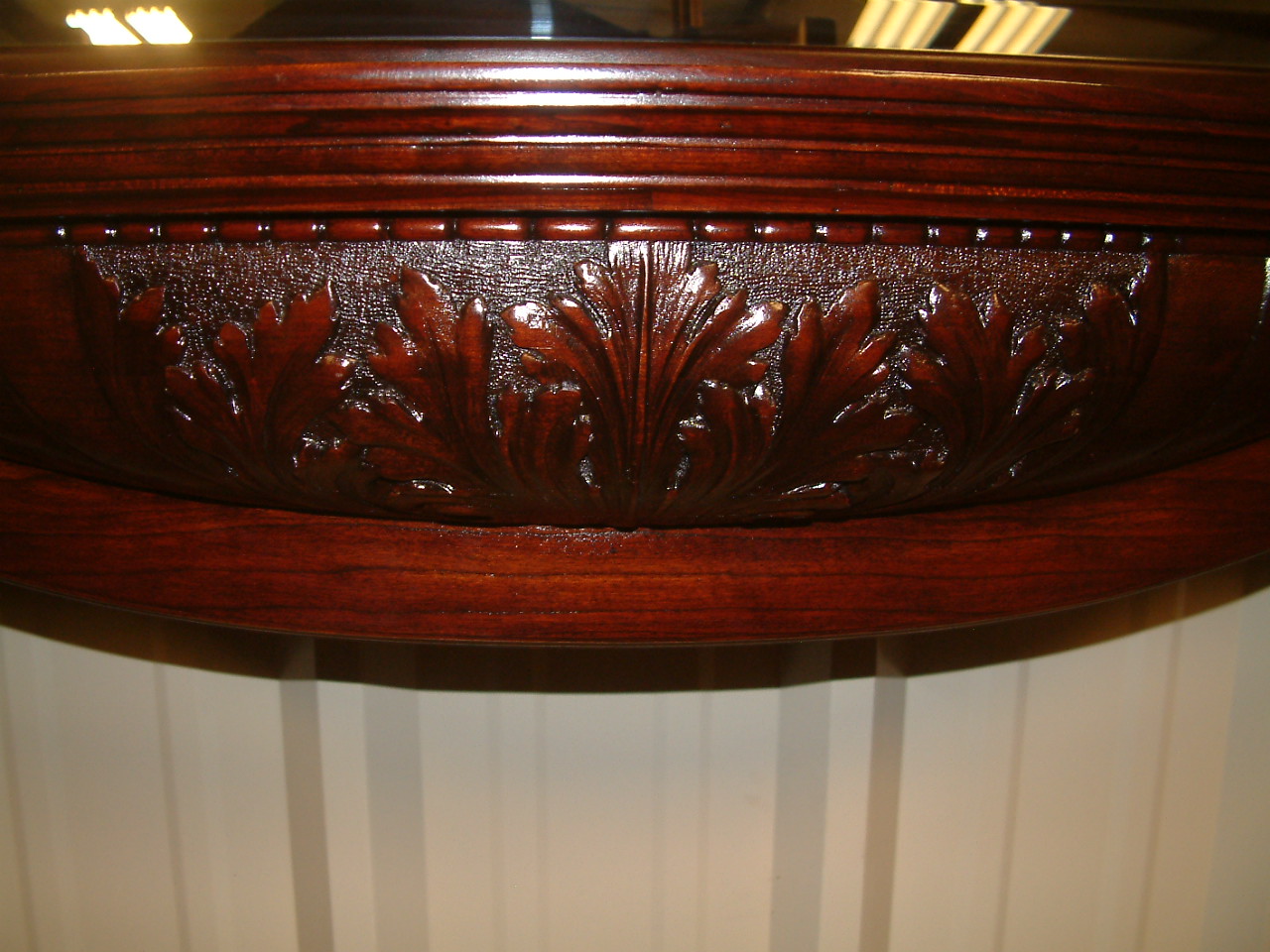 Mahogany Shaped Mirror Mantel - Image 2
