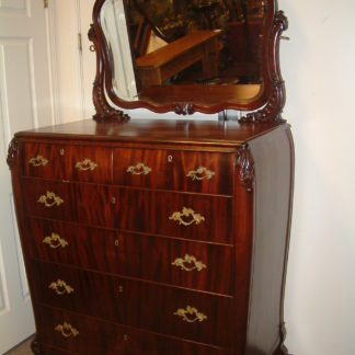 R J Horner Mahogany Mirrored Highboy Chest