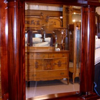 Massive Mahogany Columned Pier Mirror