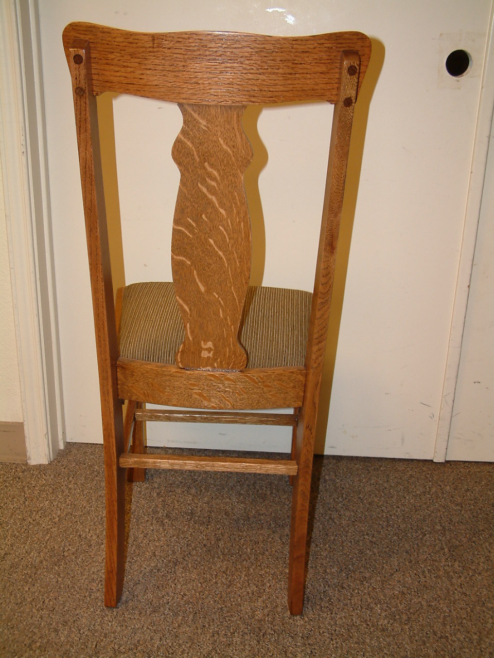 Oak T Back Clawfoot Chairs Set of 10 SOLD - Image 4