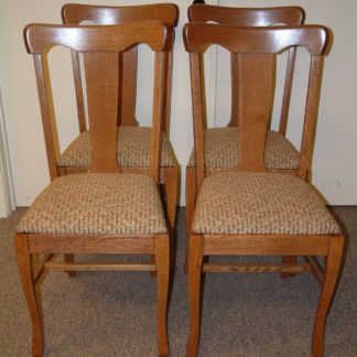Oak T Back Dining Chairs Set of 4