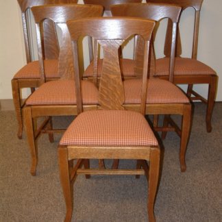 Fancy Oak T Back Dining Chairs Set of 6