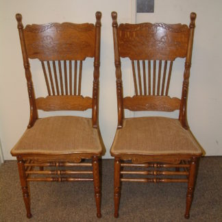 Pair Fancy Larkin Pressback Chairs