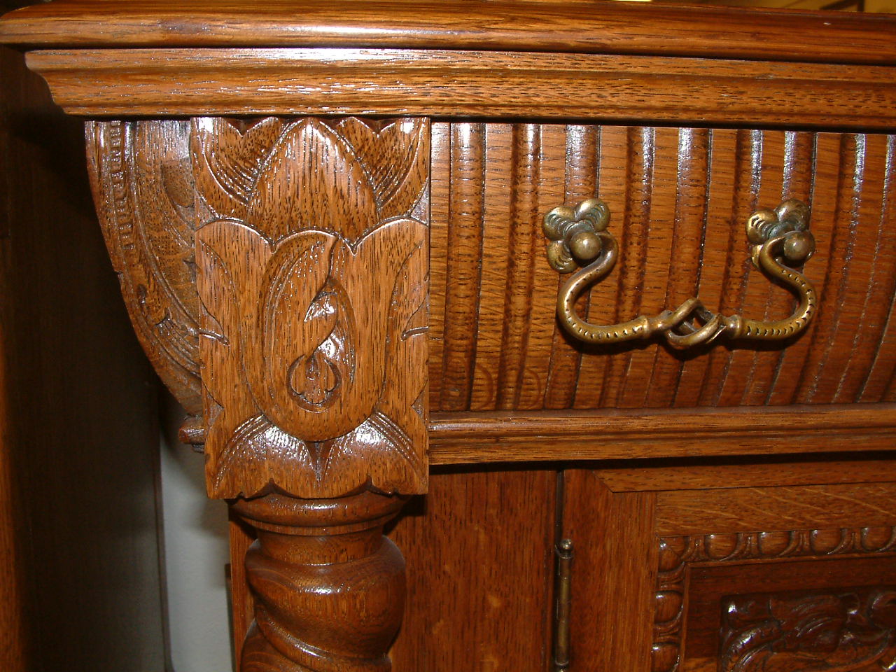 Massive Tall Oak China Buffet - Image 3