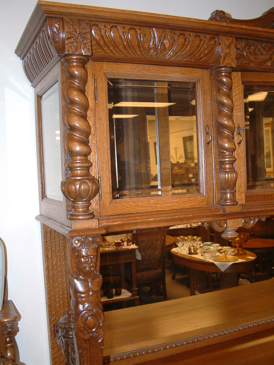 Massive Tall Oak China Buffet - Image 2