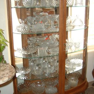 Rare Oval Oak China Display Cabinet
