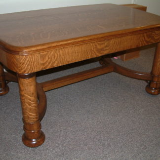 Massive Oversized Oak Library Table