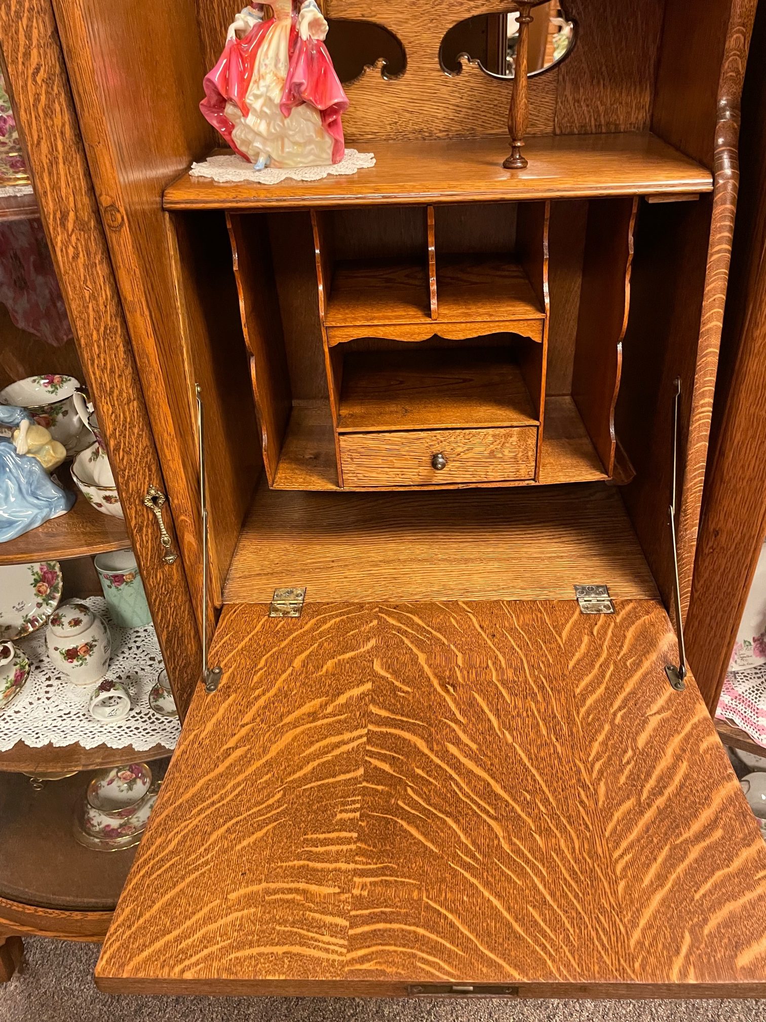 Fancy Oak Hooded Secretary - Image 6