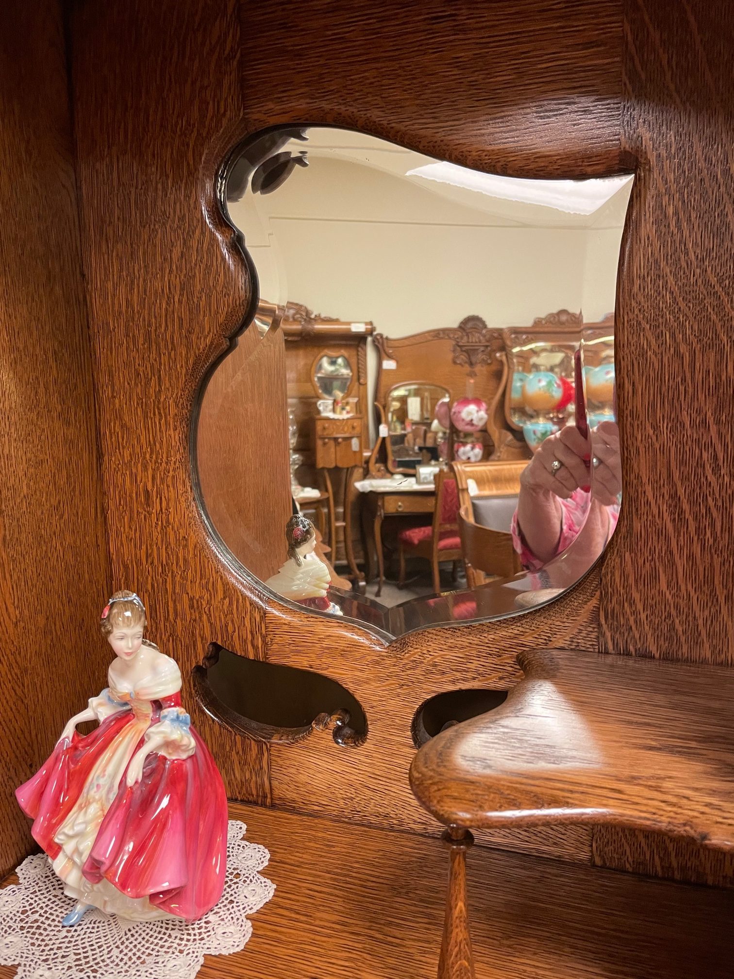 Fancy Oak Hooded Secretary - Image 7