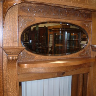 Oak Griffin Adorned Hooded Mantel