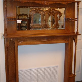 Oak Stick & Ball Mantel