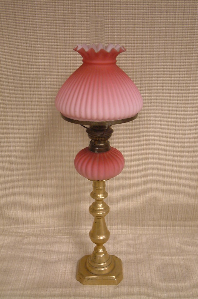 Cranberry Satin Glass Peg Lamp by Lion Lamp Works - Image 9