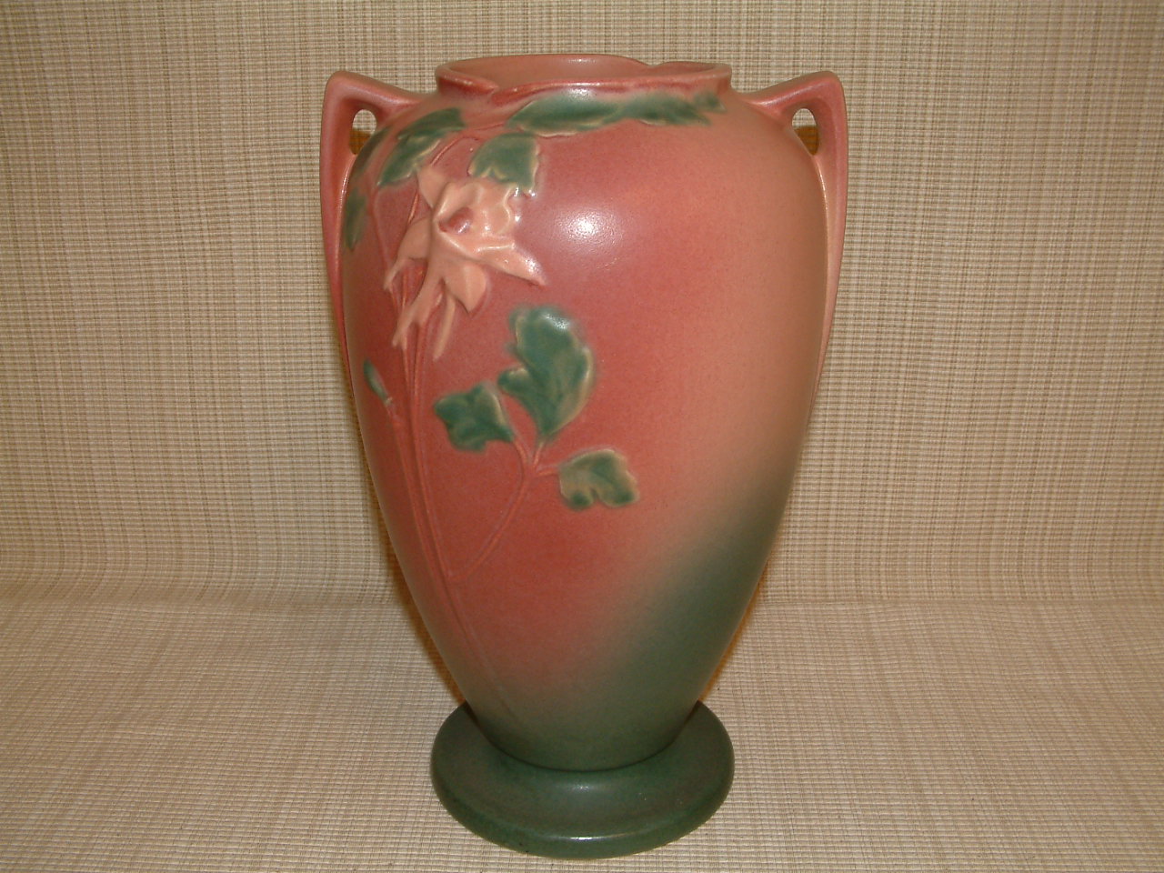 Roseville Pink Columbine Vase