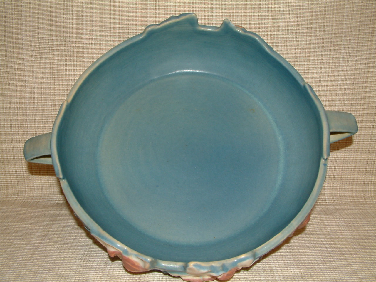 Roseville Magnolia Blue Centerpiece Bowl #450-10" - Image 5