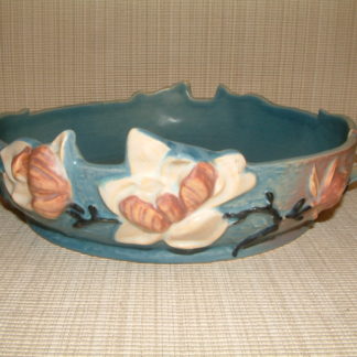 Roseville Magnolia  Blue Centerpiece Bowl #450-10"