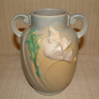 Roseville Soft Blue Poppy Vase #867-6