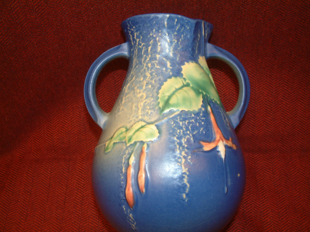 Roseville Fuchsia Handled Vase SOLD - Image 3