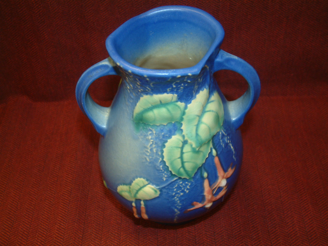 Roseville Fuchsia Handled Vase SOLD - Image 5