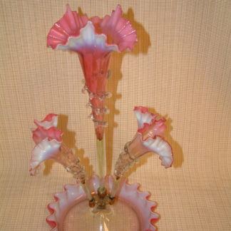 Cranberry Opalescent Jack in the Pulpit Epergne