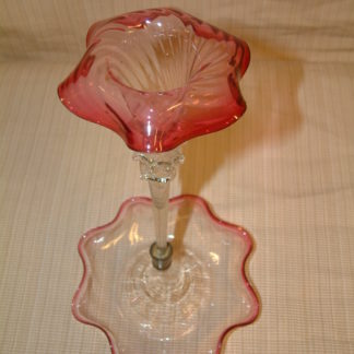 Cranberry Single Flute Epergne