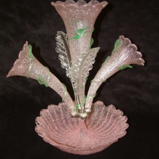 Venetian Overshot Glass Epergne