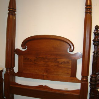 Tall Walnut Queen 4 Poster Bed